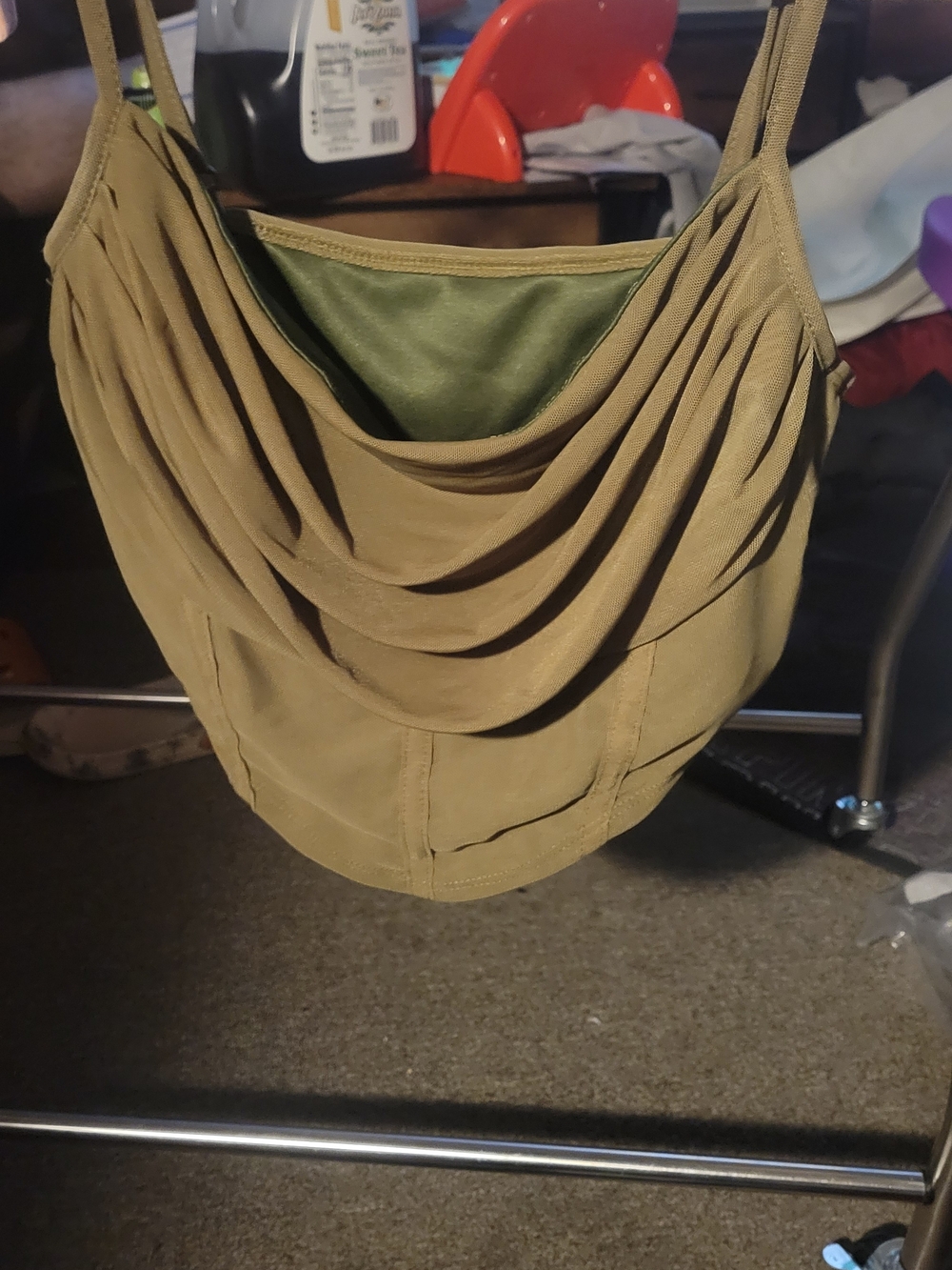 Olive Green Cropped Camisole